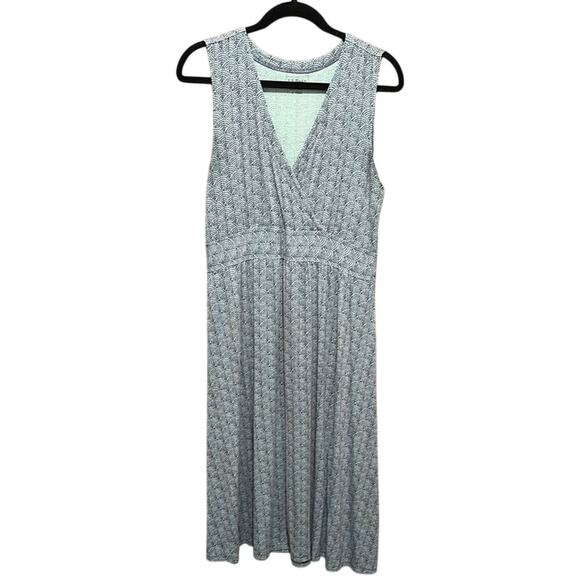 L.L. Bean Blue and Green Casual Maxi Dress Large - Picture 1 of 6